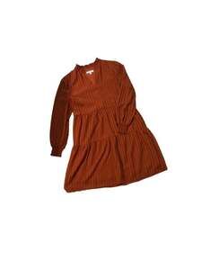 Nanette Lepore Pleated Long Sleeve Midi Dress